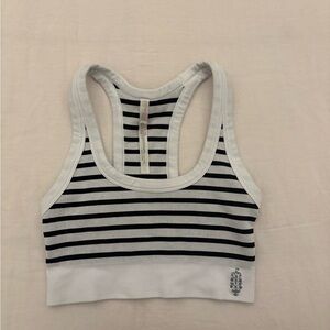 FP Movement Striped Black and White Sports Bra